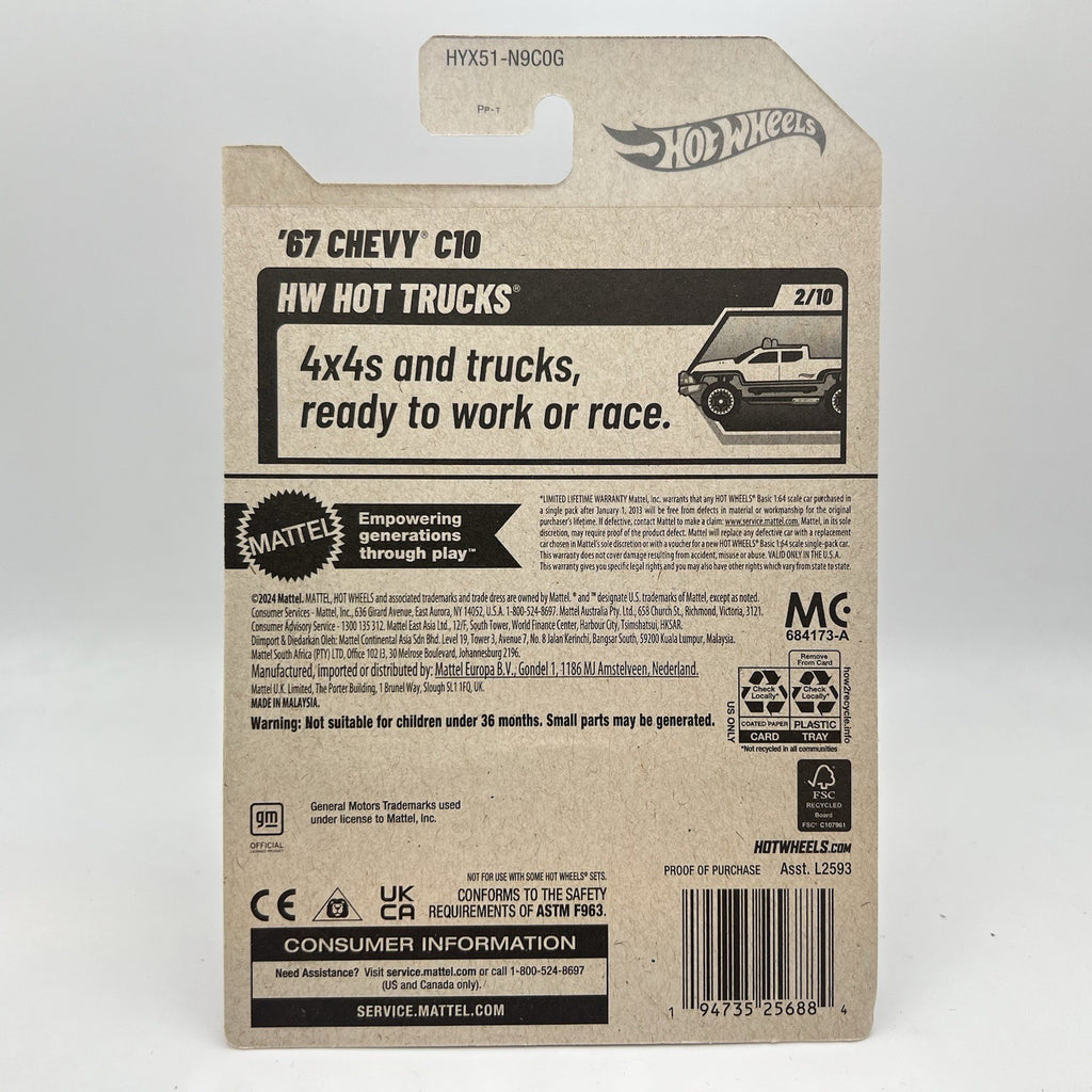 Hot Wheels '67 Chevy C10 [Black], HW Hot Trucks 2/10, 21/250  2025