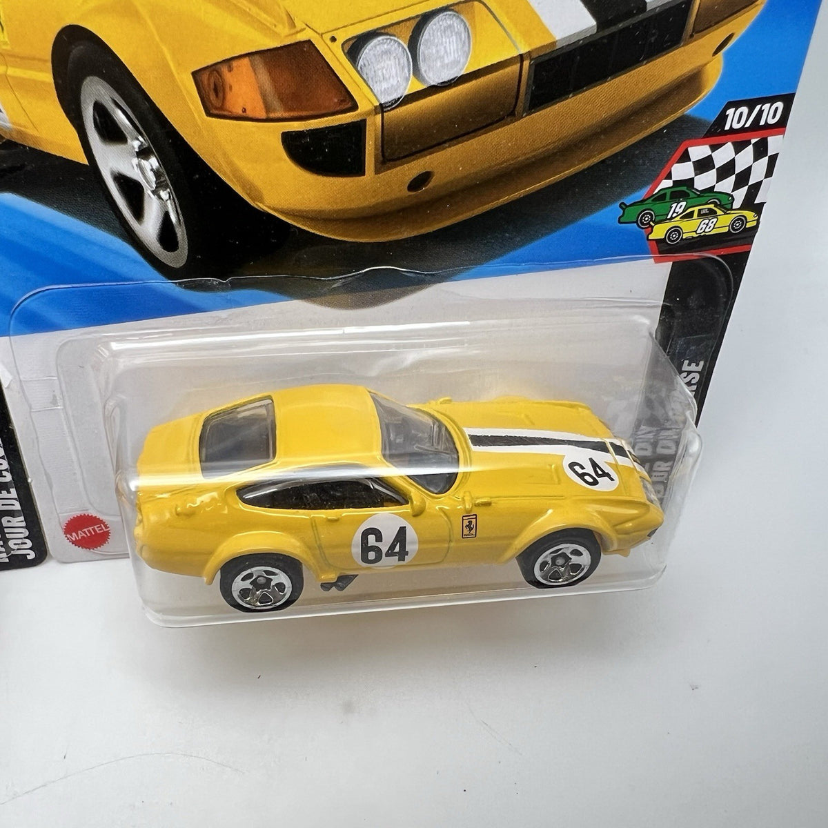 2025 Hot Wheels #222 Race Day FERRARI 365 gtB4 COMPETIZIONE Yellow & Red
