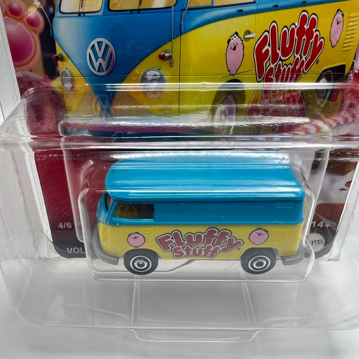 Matchbox Volkswagen Delivery Van Fluffy Stuff 4/6 Yellow Blue The Vault