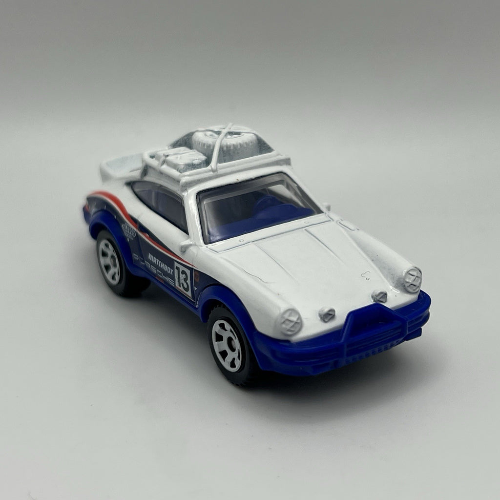 1985 Porsche 911 Rally 1/64 MATCHBOX Released 2018 BLUE AND WHITE