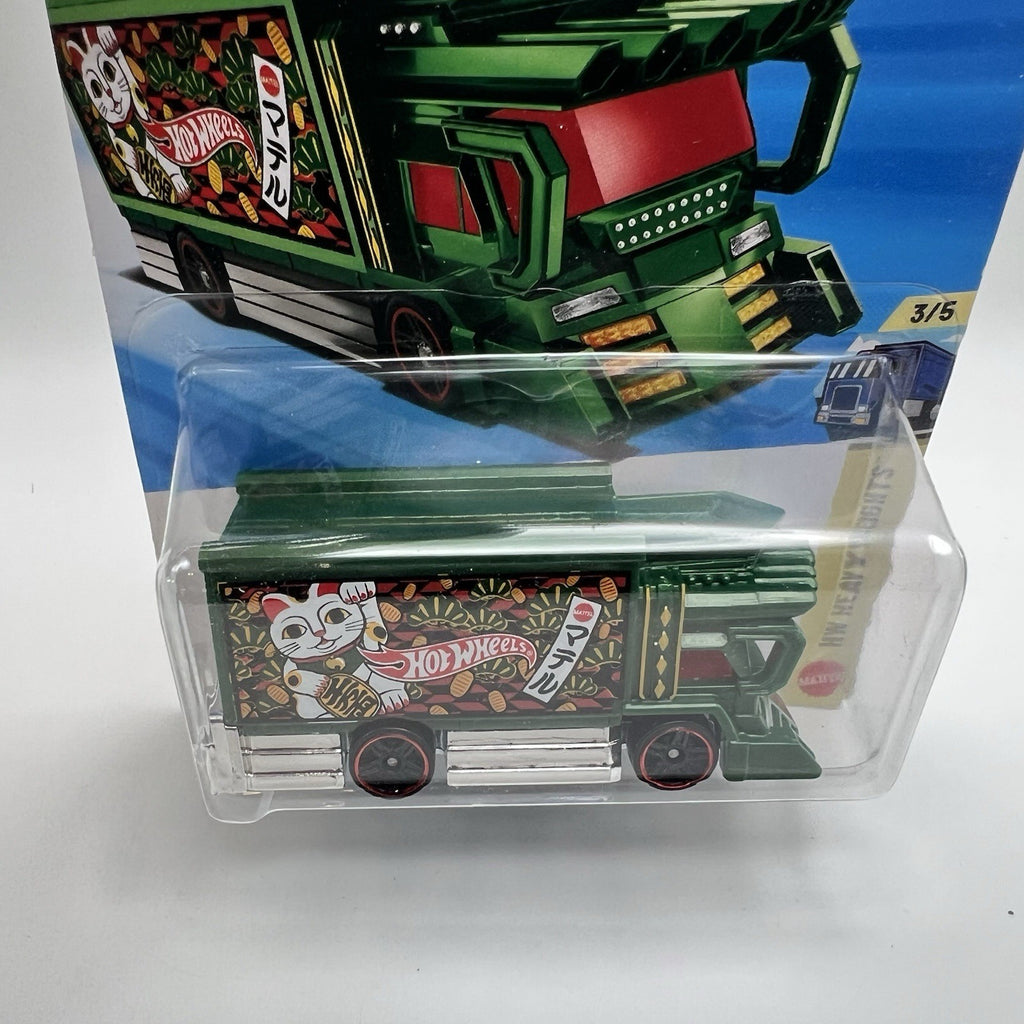 2026 HOT WHEELS C CASE RAIJIN EXPRESS 57/250 - HW HEAVYWEIGHTS -3/5 , GREEN