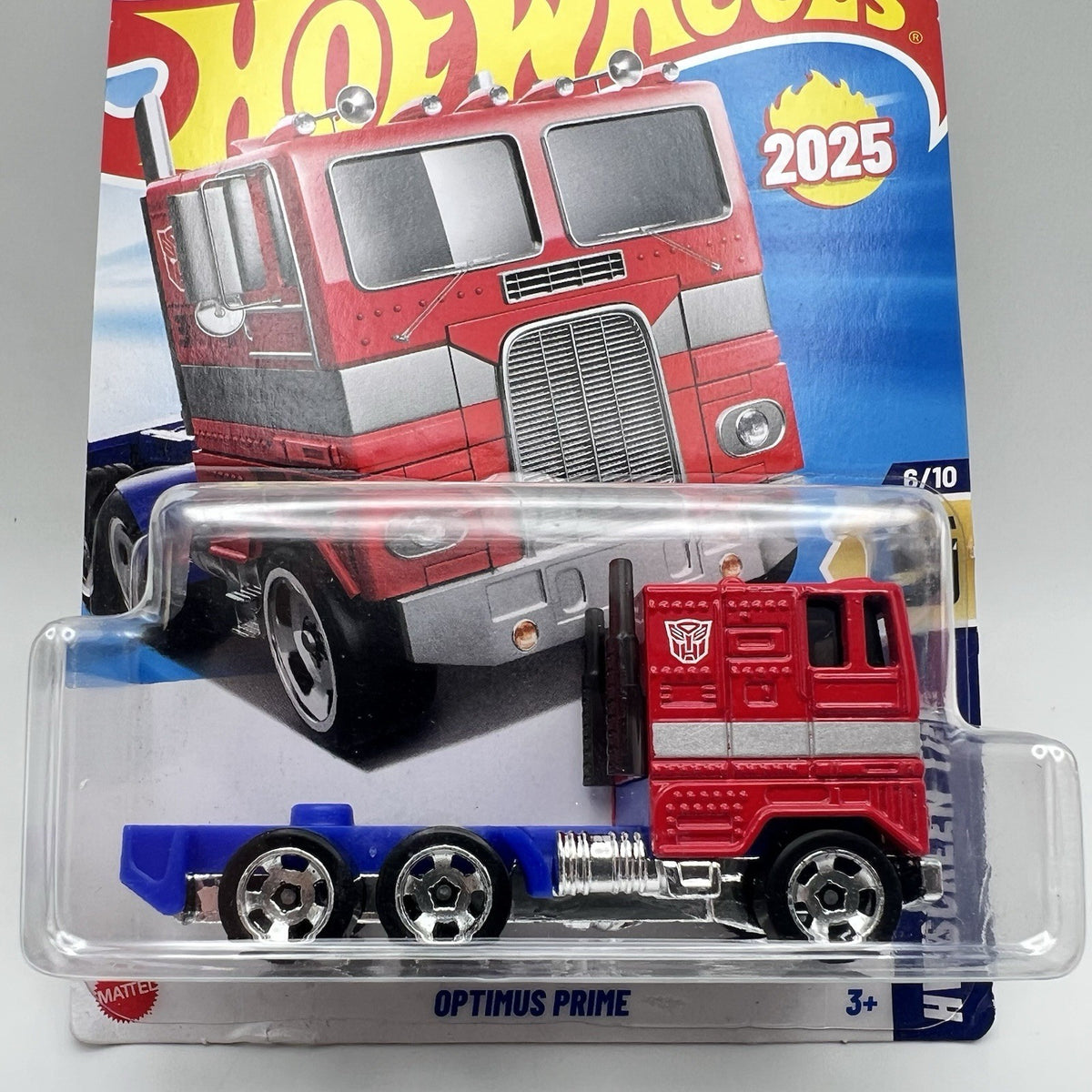 2025 HOT WHEELS F CASE TRANSFORMERS OPTIMUS PRIME RED HW SCREEN TIME 6/10