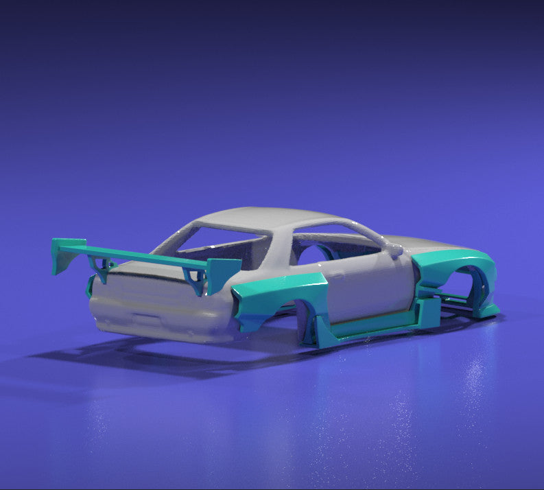 FatBoi Style Wide Body Kit for Hot Wheels Nissan Skyline GTR R32 - Resin