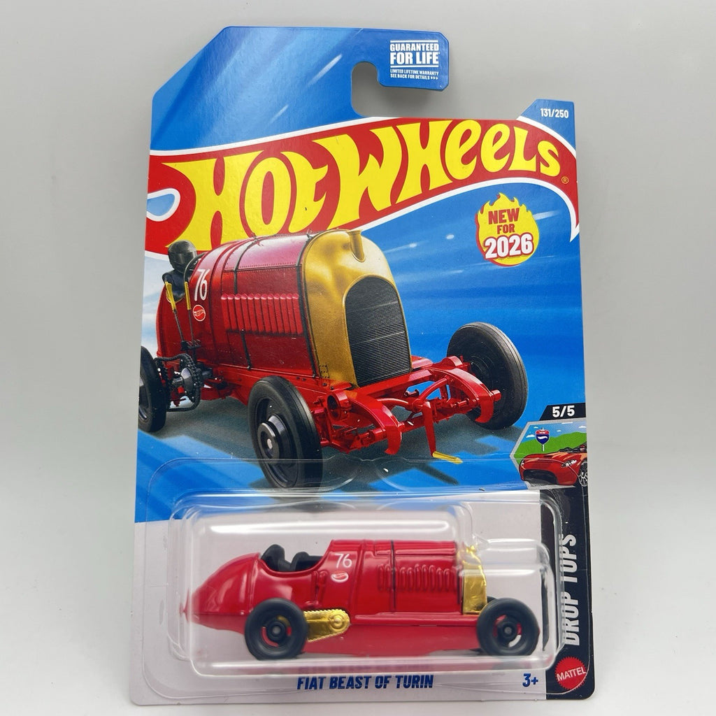 Hot Wheels 2026 Fiat Beast Of Turin Red 5/5 Drop Tops 131/250