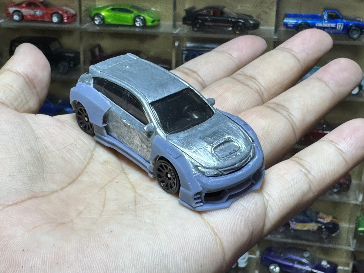 FatBoi Style Wide Body Kit for Hot Wheels Subaru WRX STI - Resin - 3d Printed