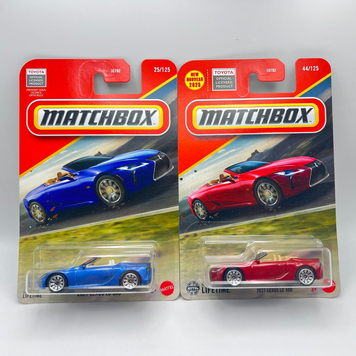 Matchbox 2021 Lexus LC 500 Lot of 2 Blue 25/125 Red 44/125 1:64