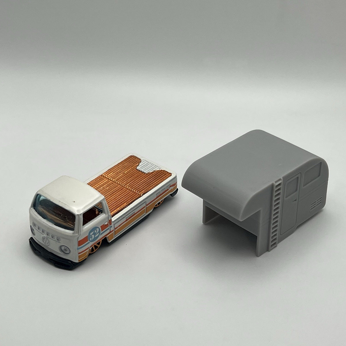 1/64 Camper For Hot Wheels Volkswagen T2 Pickup - 3d Printed Not Painted