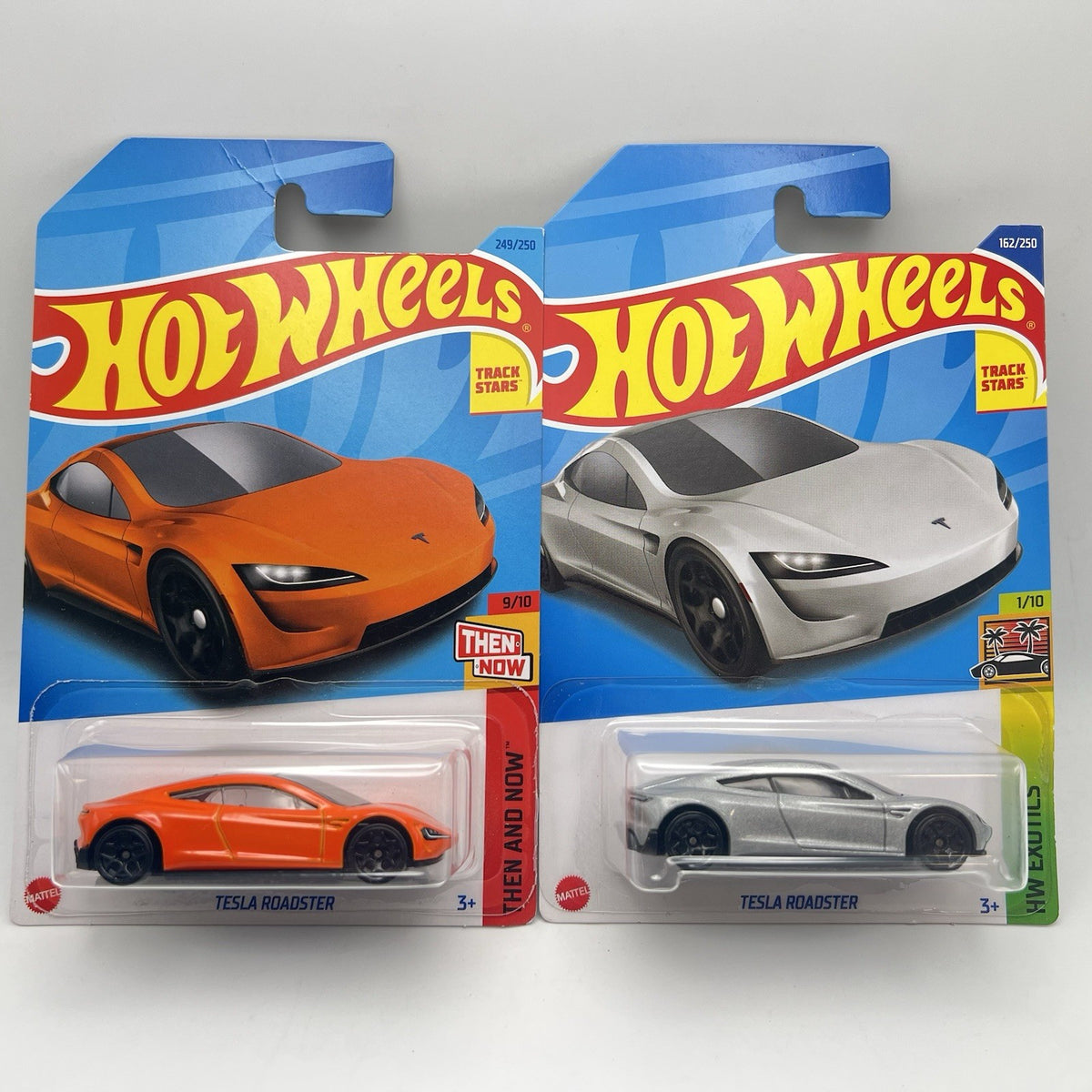 2022-2023 Hot Wheels Tesla Roadster (Lot Of 2)