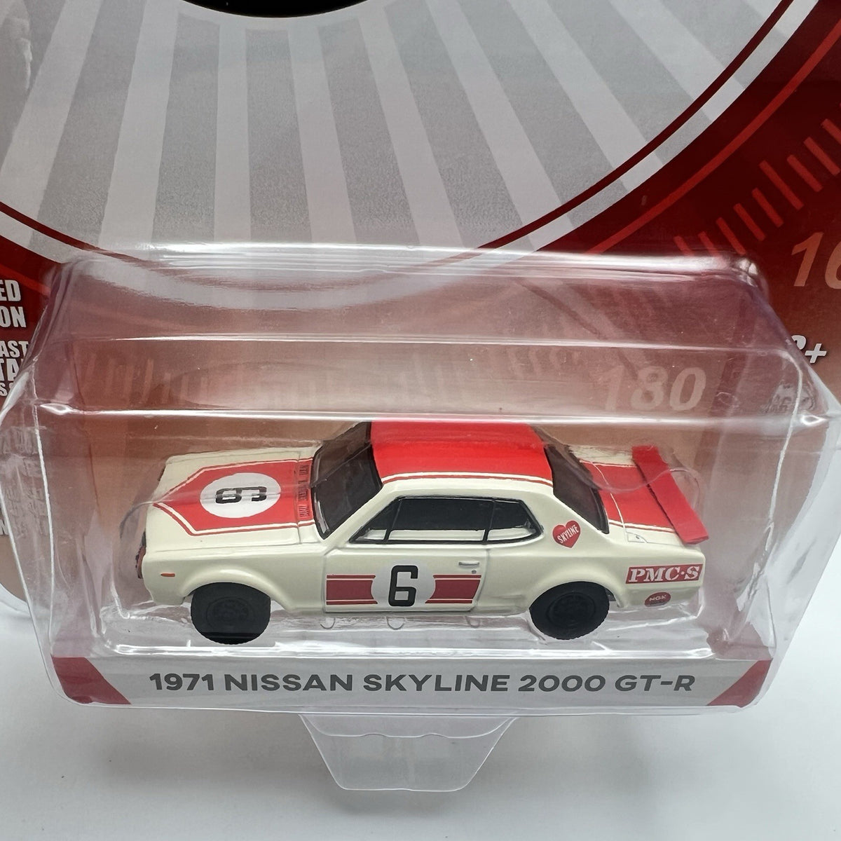 1/64 GREENLIGHT TOKYO TORQUE 1971 NISSAN SKYLINE GT-R #6 RED AND WHITE