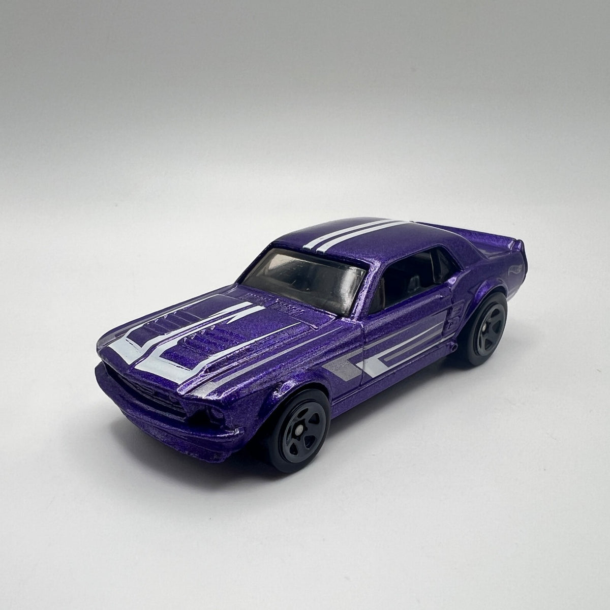 Hot Wheels '67 Ford Mustang Coupe Purple White Stripes LOOSE 1/64