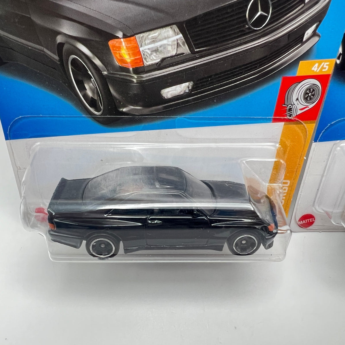 Hot Wheels 89 Mercedes-Benz 560 SEC AMG Lot of 2 Black & Silver HW Turbo 150/250