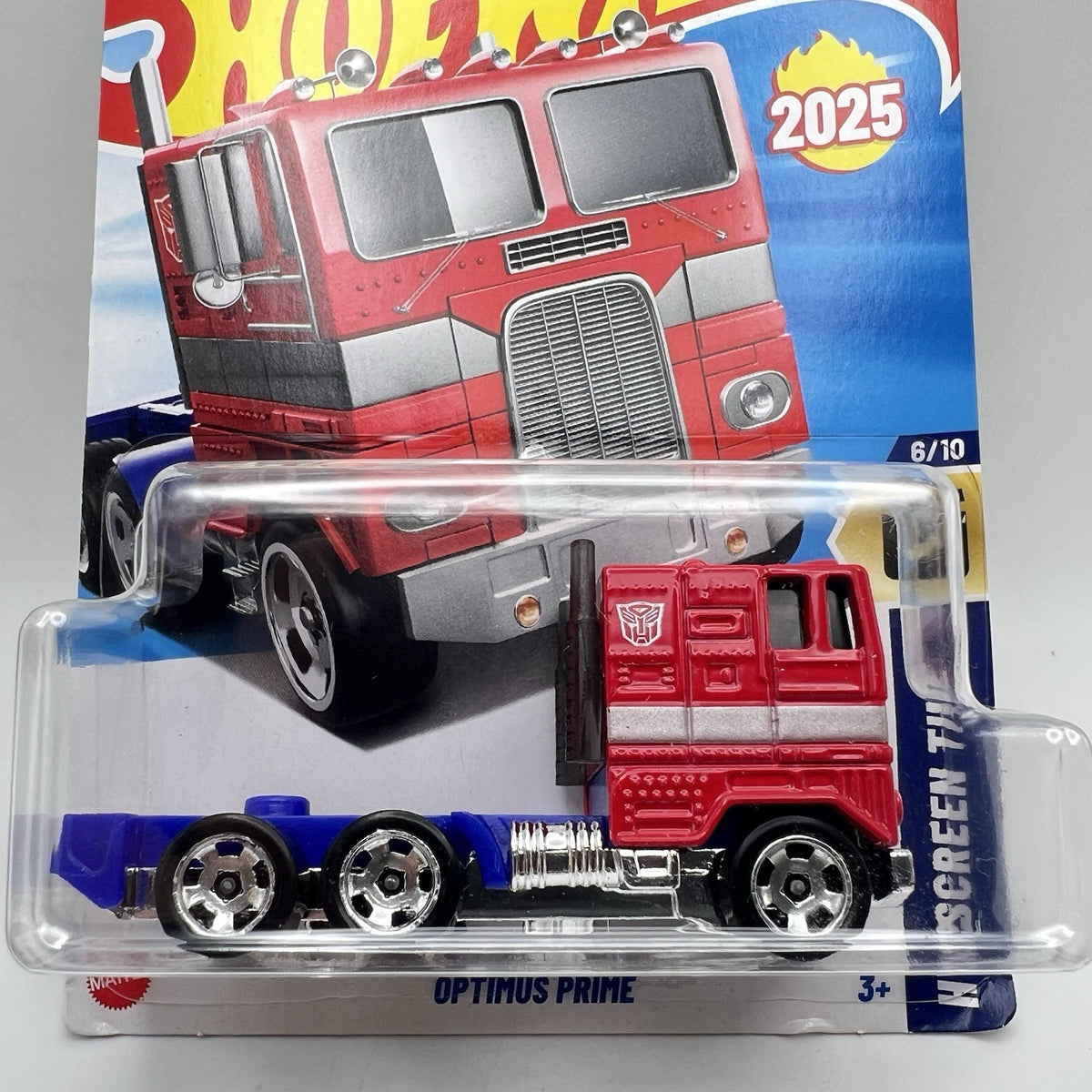 2025 HOT WHEELS F CASE TRANSFORMERS OPTIMUS PRIME RED HW SCREEN TIME 6/10