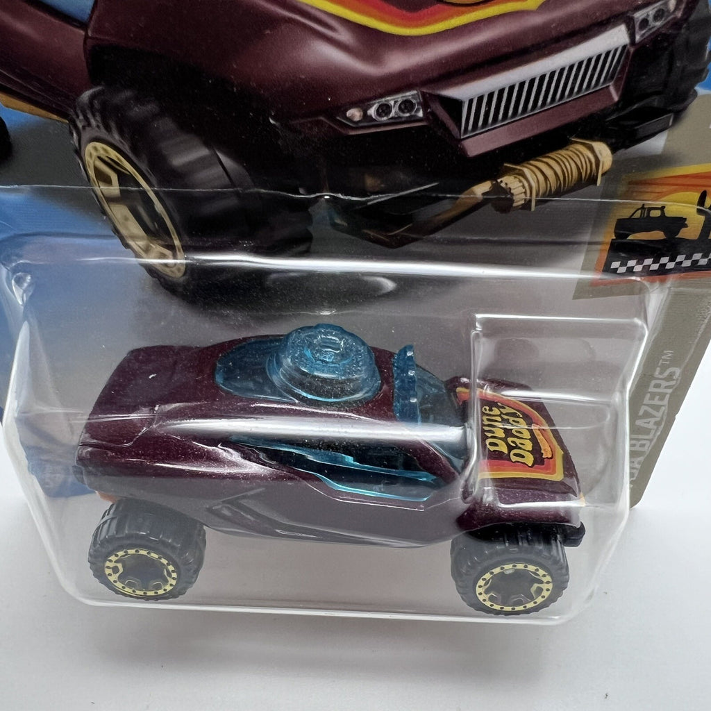Hot Wheels Dune Daddy Maroon Baja Blazers 90/250 1:64 Diecast Dune Buggy