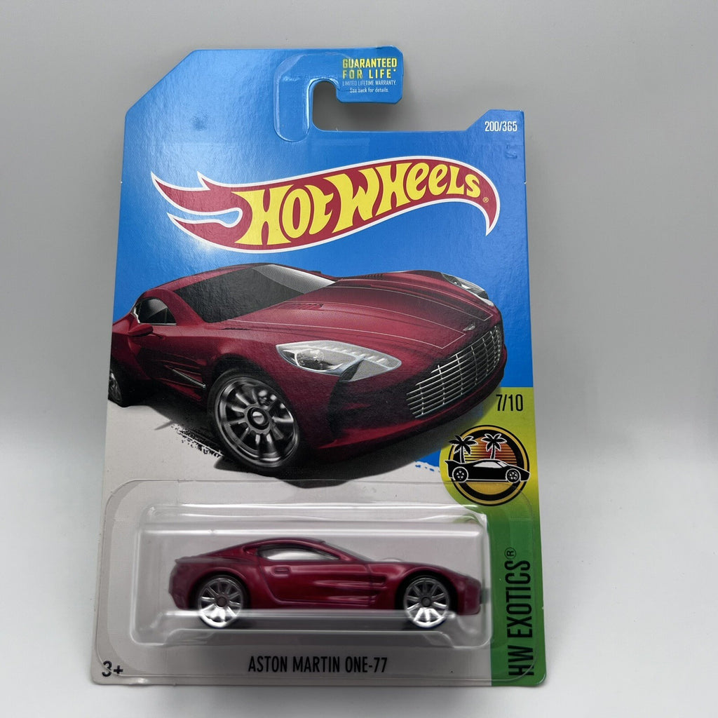2017  HOT WHEELS ASTON MARTIN ONE-77 RED  7/10 EXOTICS 200/365