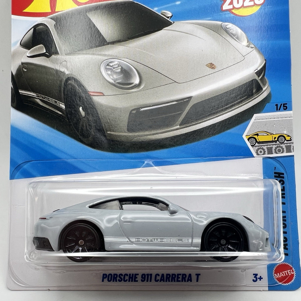 1:64 HOT WHEELS NEW FOR 2026 FACTORY FRESH GRAY PORSCHE 911 CARRERA T