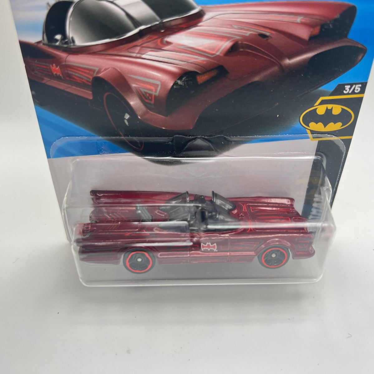 Hot Wheels TV Series Batmobile 103/250 Batman 3/5 Dark Red DC 1:64