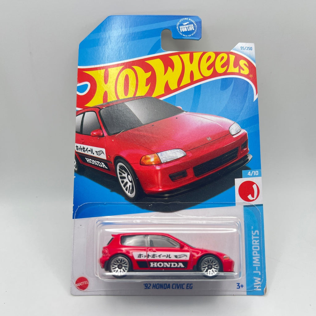 Hot Wheels 92 Honda Civic EG HW J-Imports 4/10 Red 95/250 2021