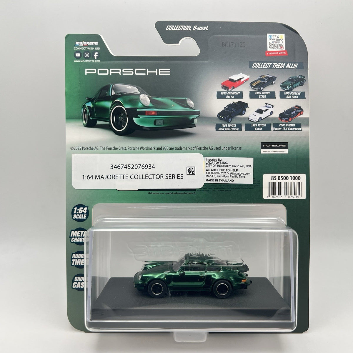 MAJORETTE - 1975 Porsche 930 Turbo Green Metallic 1:64 Diecast Collector Series