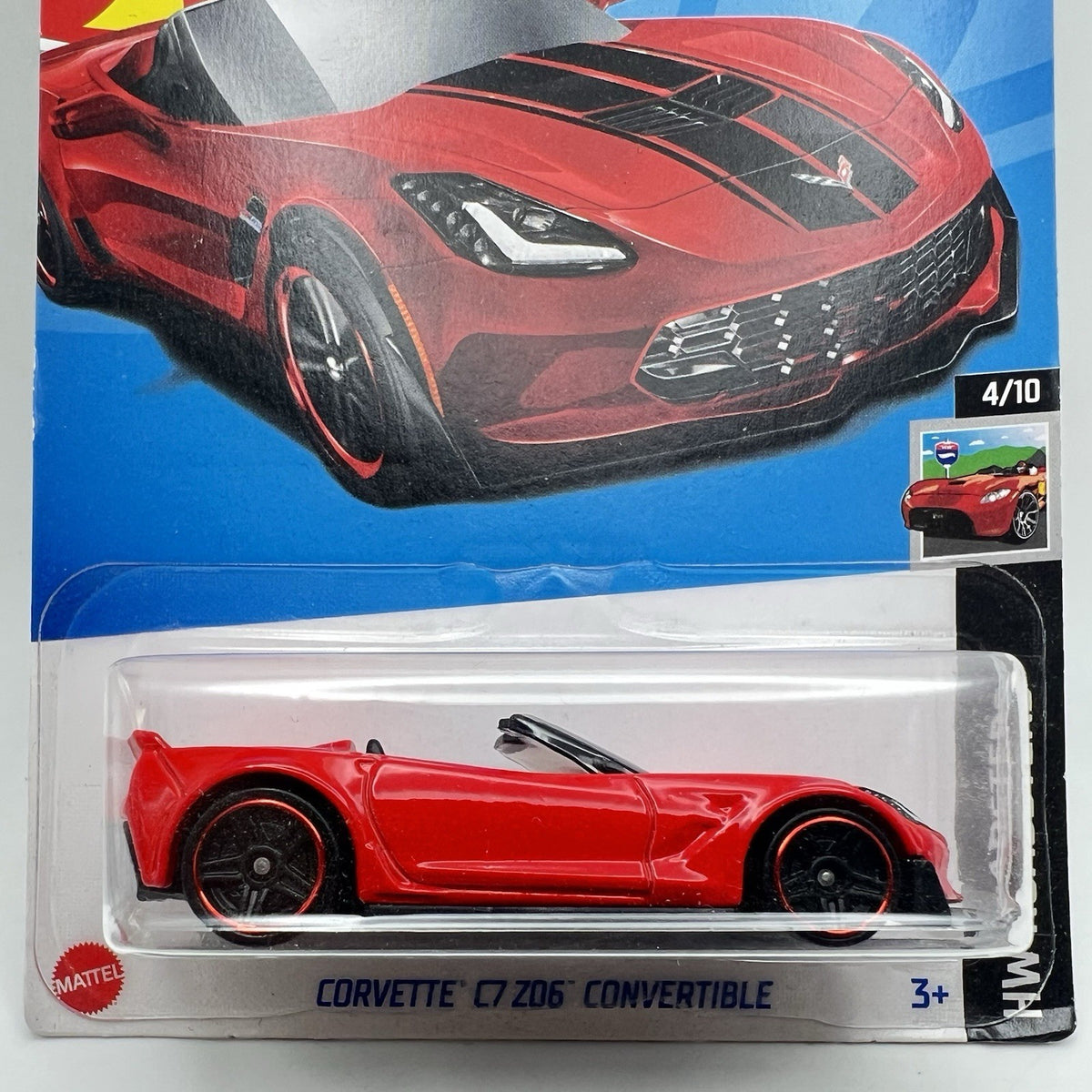 2019 Hot Wheels HW Roadsters Corvette C7 Z06 Convertible Red 95/250 5/5