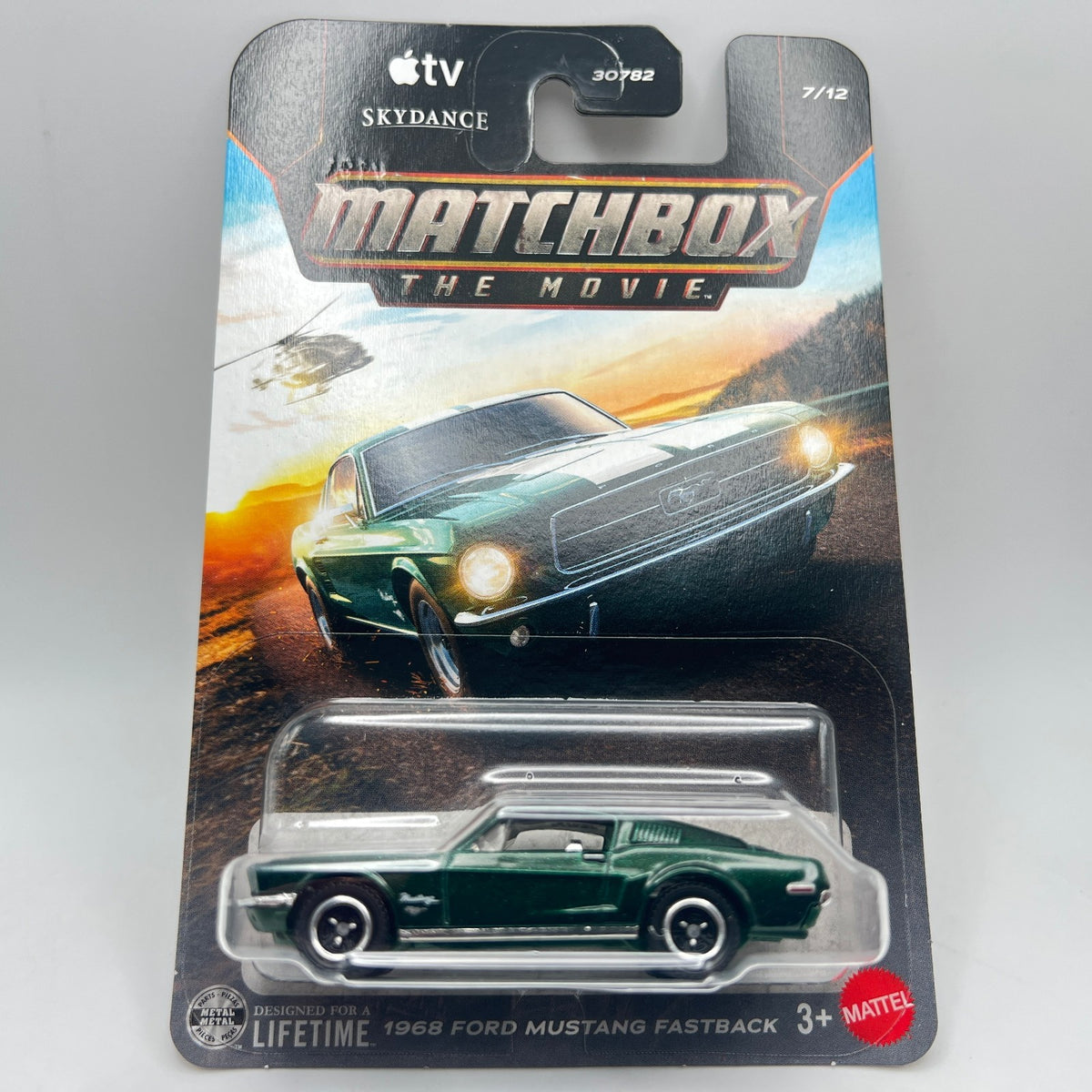 Matchbox The Movie 1968 Ford Mustang Fastback Dark Green 7/12 2026 Apple TV