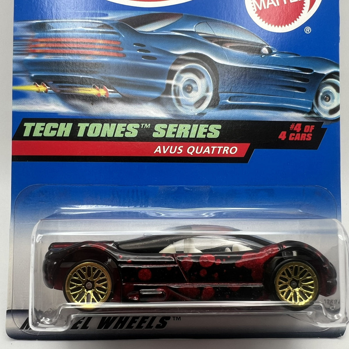 Hot Wheels 1998 Tech Tones Series #748 Avus Quattro Black w/ Gold