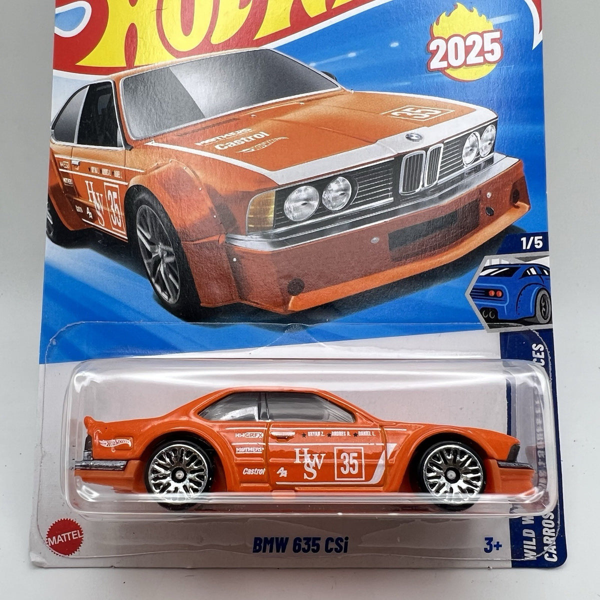 BMW 635 CSi 185/250 Hot Wheels 2025  Wild Widebody 1/5 orange
