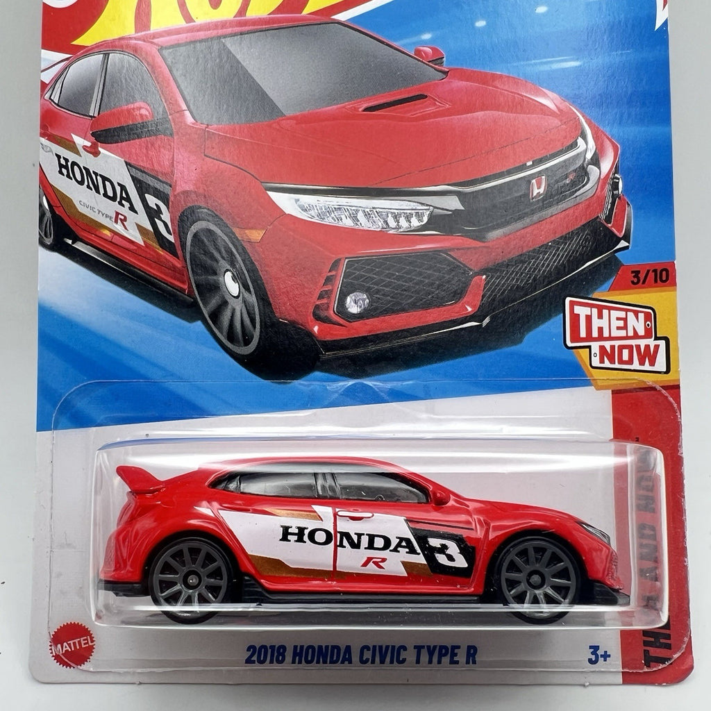 2025 Hot Wheels Red 2018 Honda Civic Type R 123/250 Then And Now 3/10