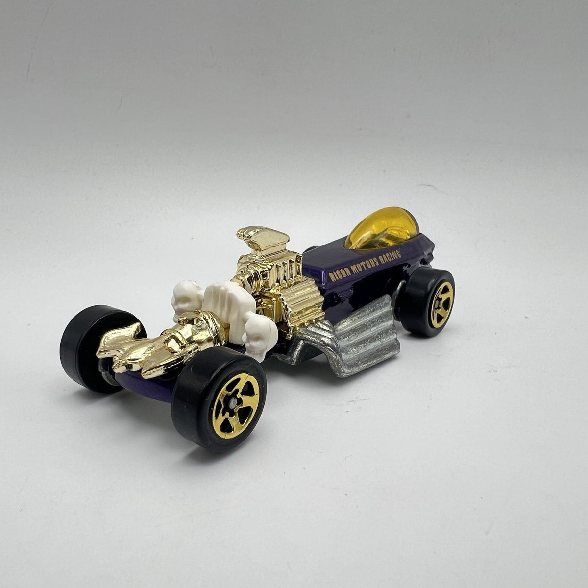 Vtg. 1994 Hot Wheels  Rigor Motor Racing Car Purple Gold 1:64 Die-cast