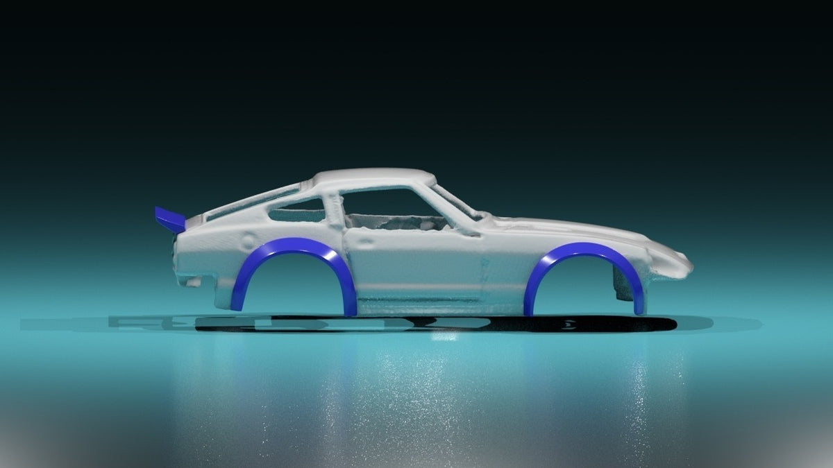 Wide Fenders and Spoiler Lip for Matchbox Fairlady / Nissan 280Z - Resin
