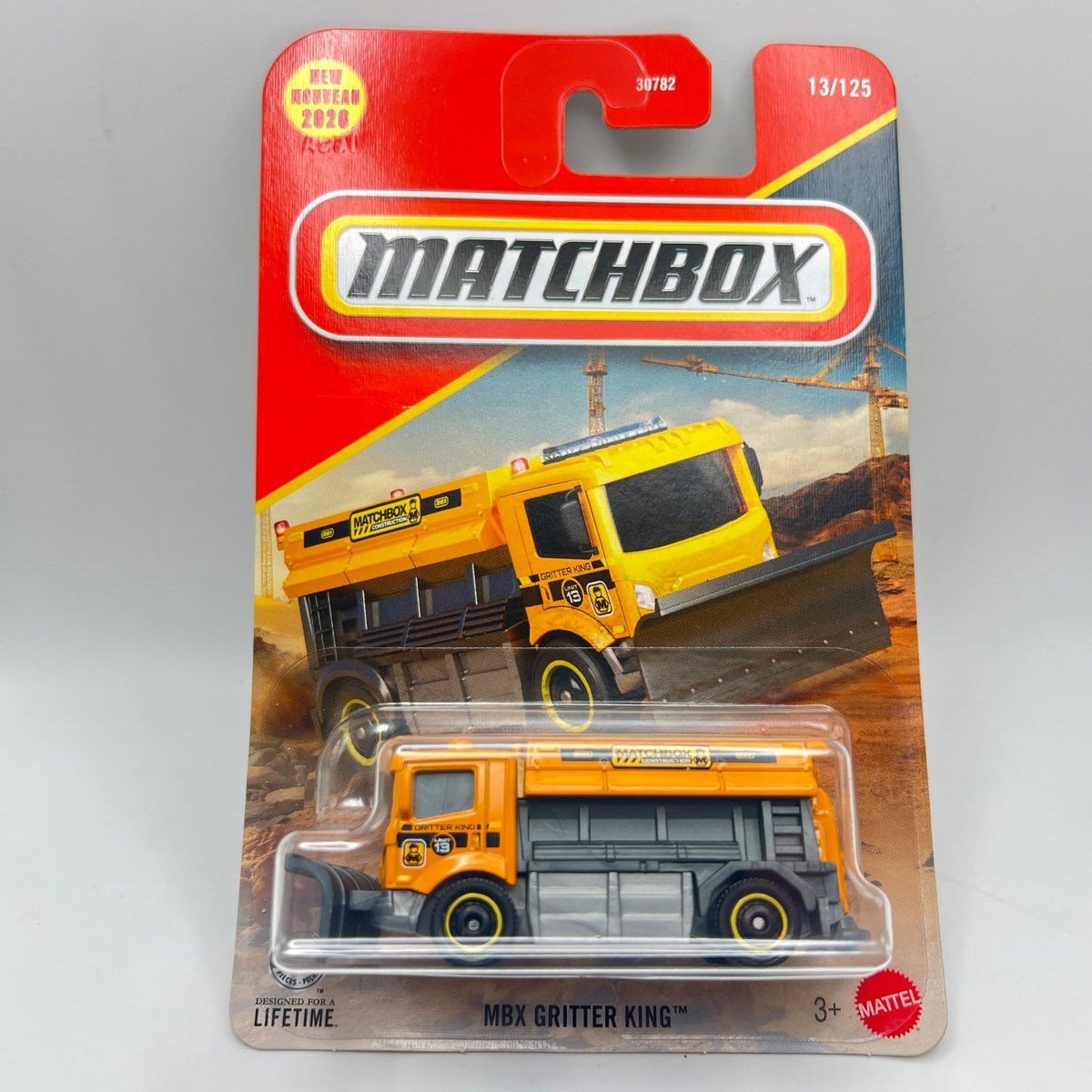 Matchbox MBX Gritter King 13/125 Yellow Construction 1:64 Diecast