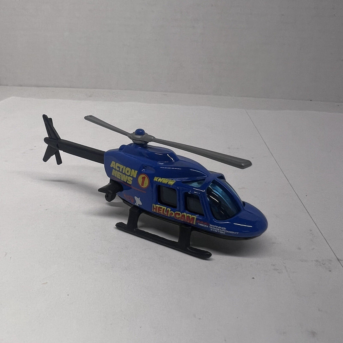 Vintage 1989 Hot Wheels - #1 Action News Heli-Cam Helicopter
