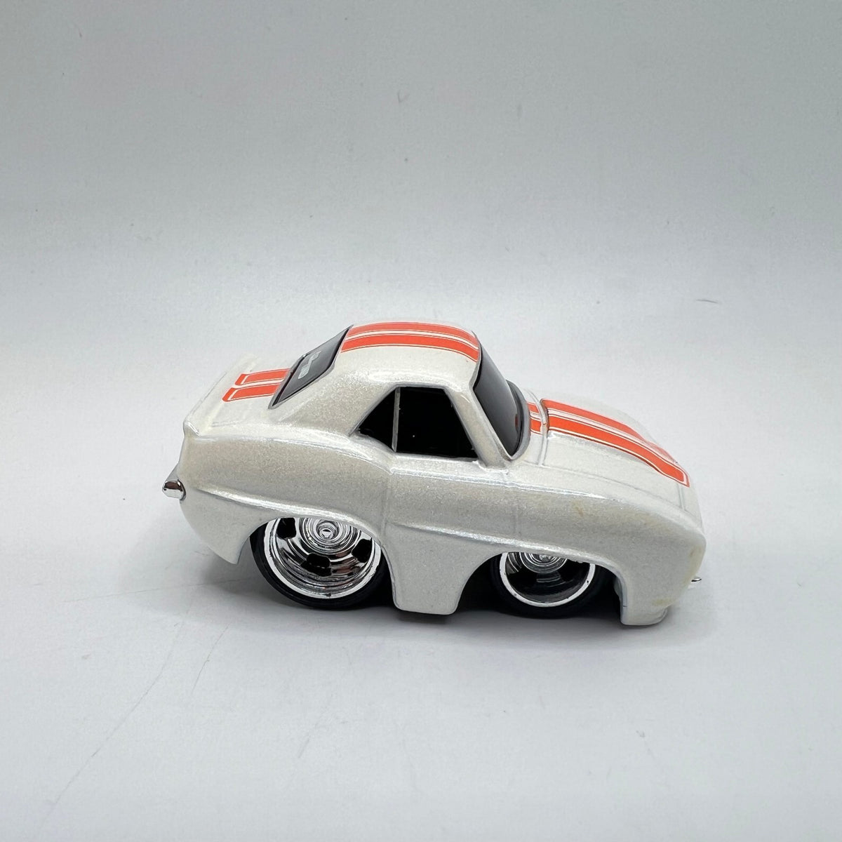 Car Tuned MGA '69 Chevy Camaro White Orange Stripes Chibi LOOSE