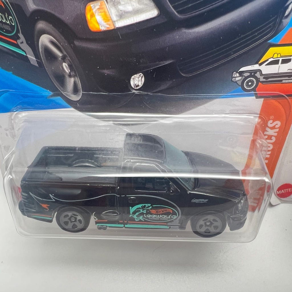 Hot Wheels '99 Ford F-150 SVT Lightning Lot of 2 Black + Tan 94/250 Hot Trucks