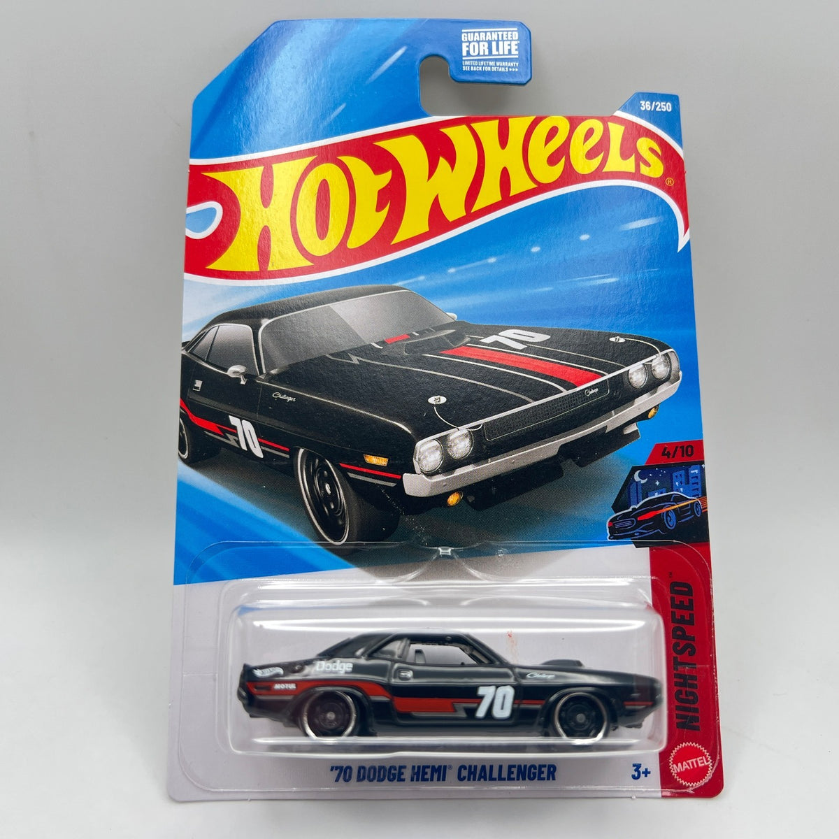Hot Wheels 70 Dodge Hemi Challenger Black Nightspeed 4/10 36/250 2026
