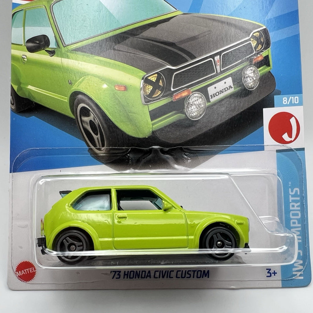 2023 Hot Wheels '73 Honda Civic Custom HW J-Imports 8/10 #117/250 Lime Green