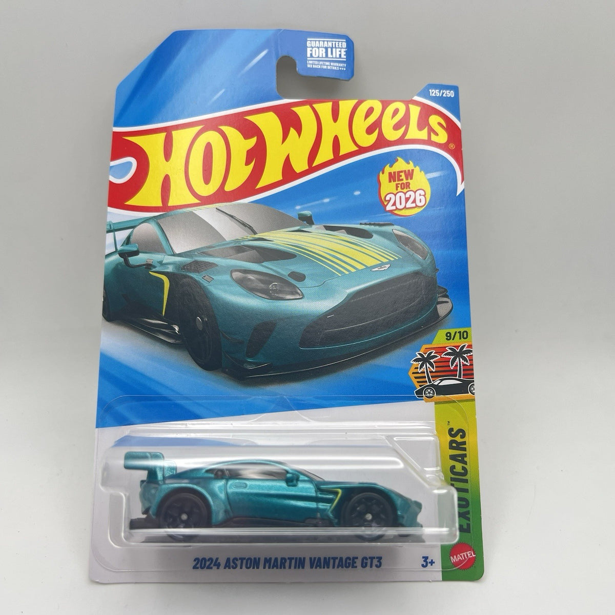 2024 Aston Martin Vantage GT3 #125 Exotic Cars, 2026 Hot Wheels Metallic Green
