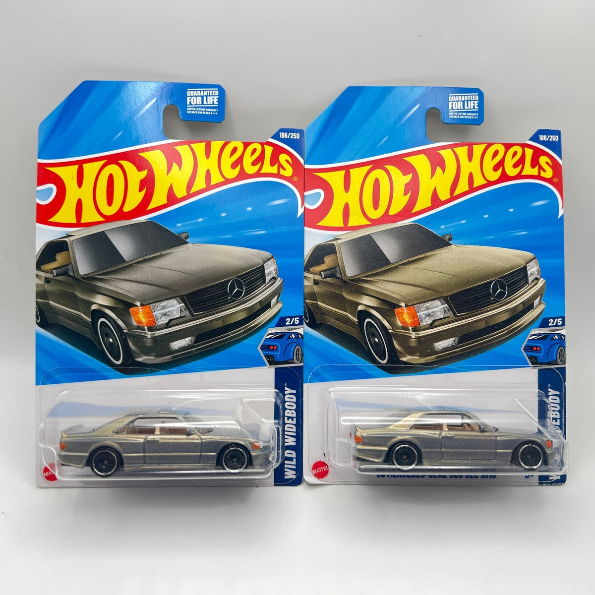 Hot Wheels 89 Mercedes-Benz 560 SEC AMG Wild Widebody Lot of 2 Variations