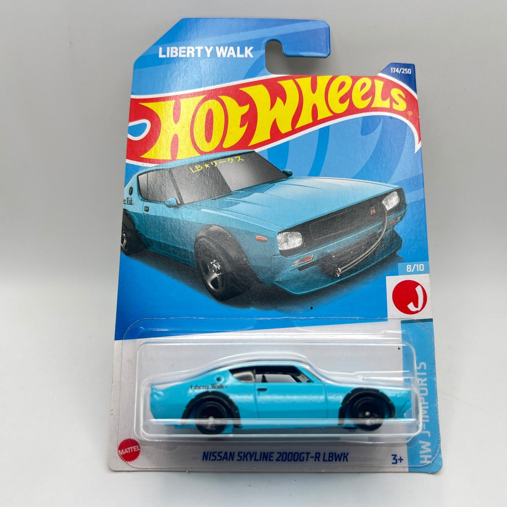 Hot Wheels Nissan Skyline 2000GT-R LBWK 174/250 J-Imports 8/10 Light Blue