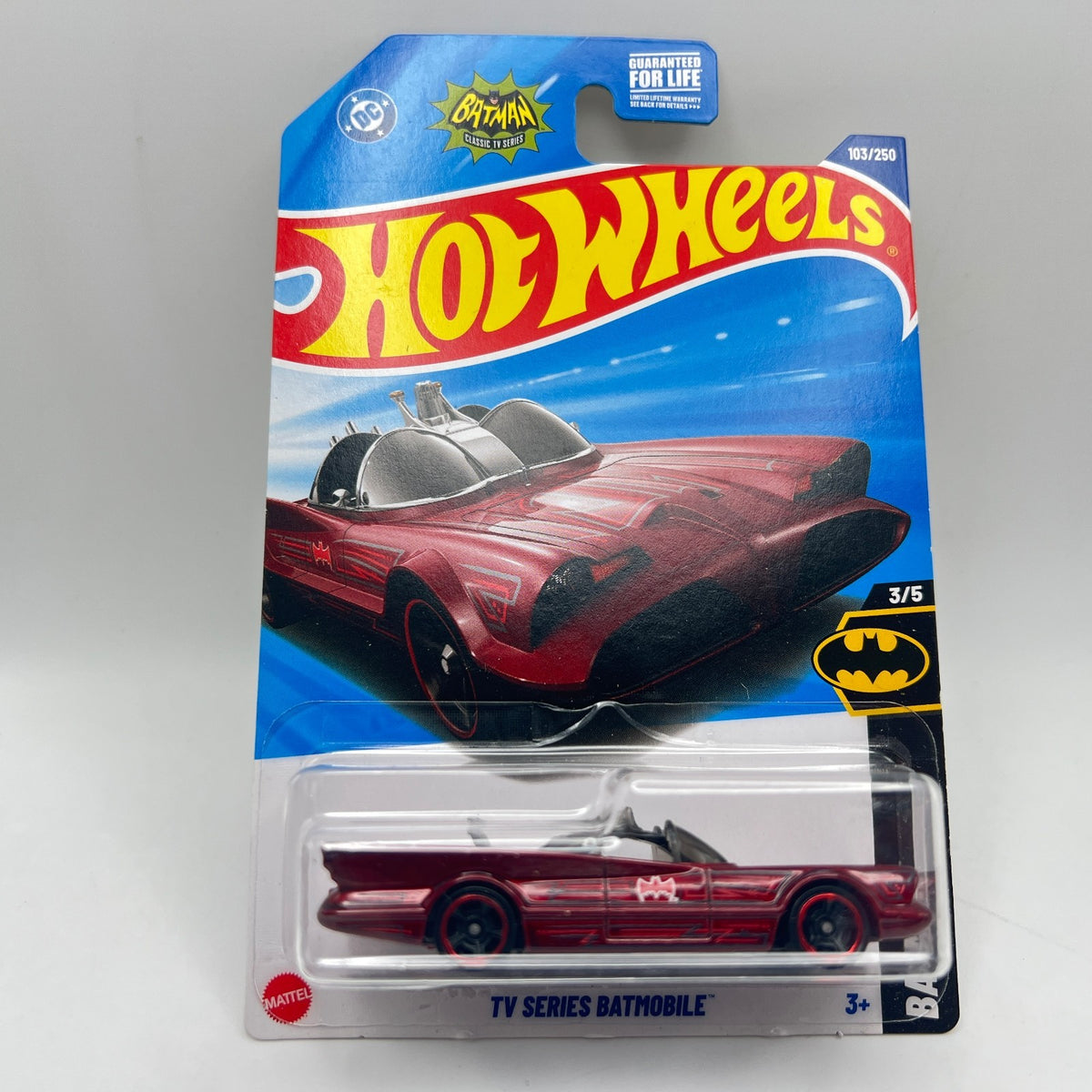 Hot Wheels TV Series Batmobile Red Batman 3/5 103/250 2025 US Card