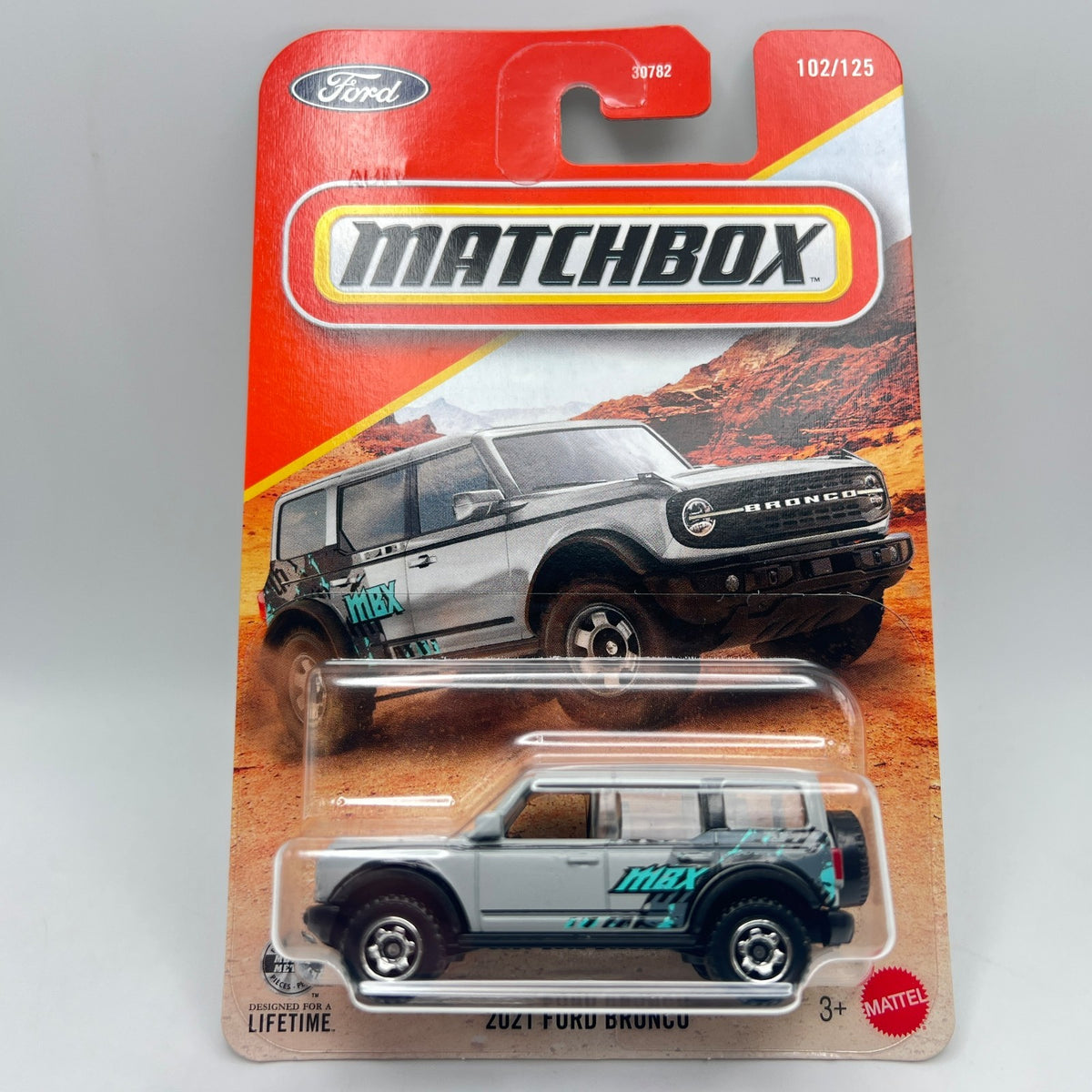 Matchbox 2021 Ford Bronco Grey White MBX Graphics 102/125 2026 Mainline 1:64