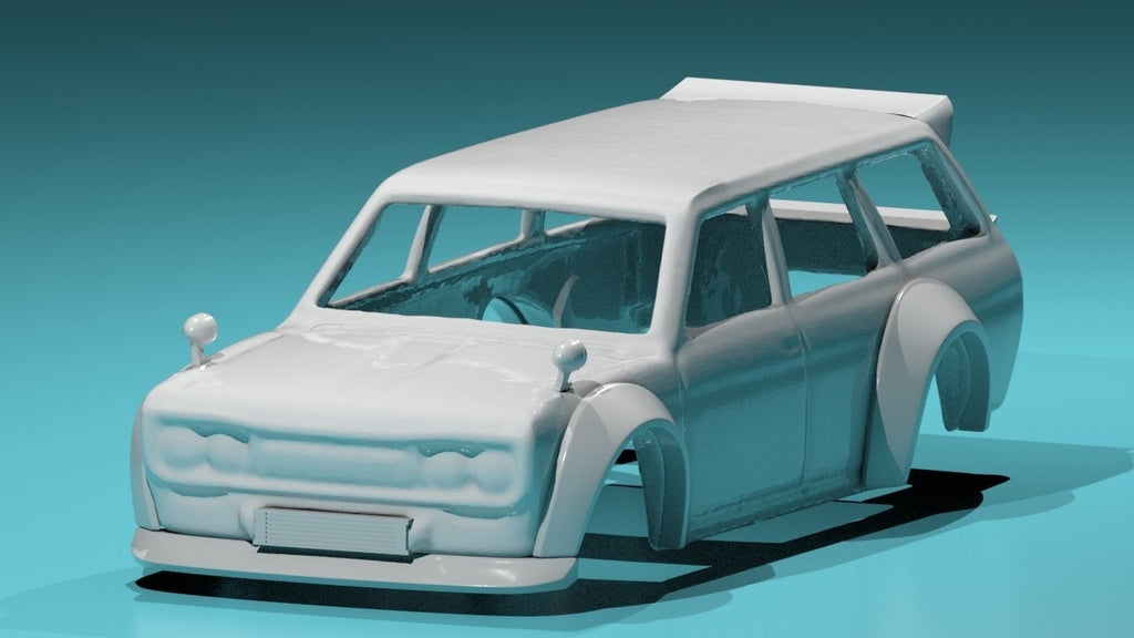 Wide Body Kit for Hot Wheels Datsun 510 Wagon - Resin - 3d Printed