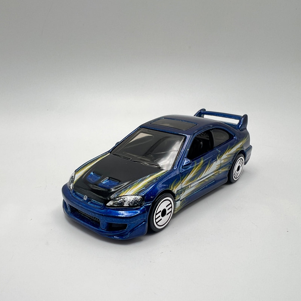 Hot Wheels Honda Civic Si Blue Black Hood LOOSE 1/64
