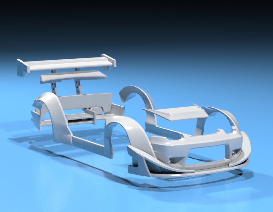Rocket Bunny Style Wide Body Kit for Hot Wheels Nissan 180SX - Resin