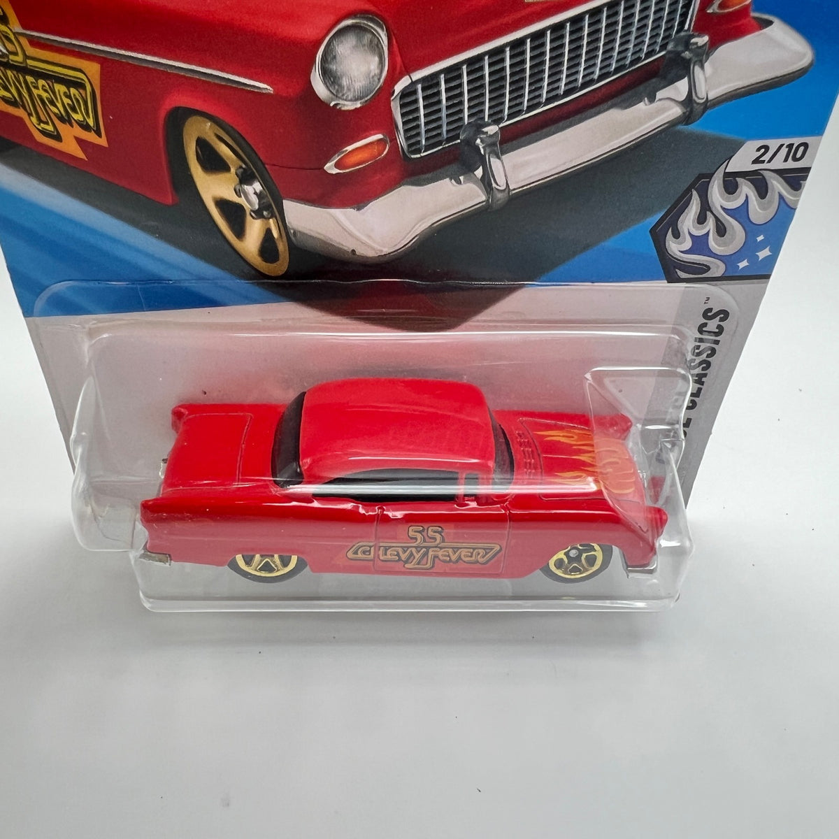 Hot Wheels '55 Chevy 180/250 Red Cool Classics 2/10