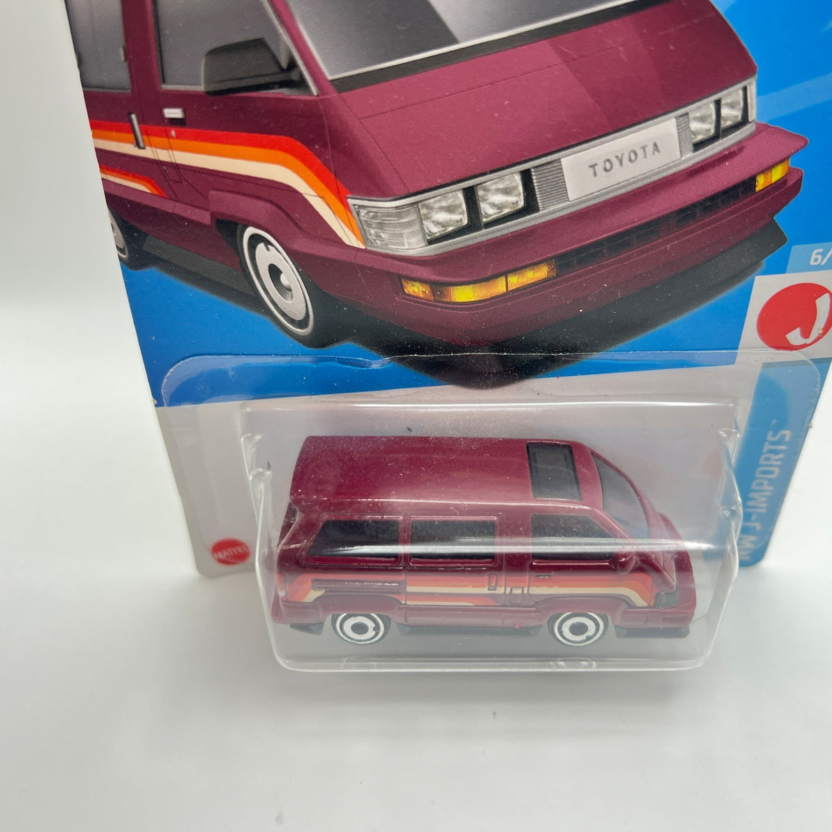 Hot Wheels 1986 Toyota Van 95/250 HW J-Imports 6/10 Maroon 1:64