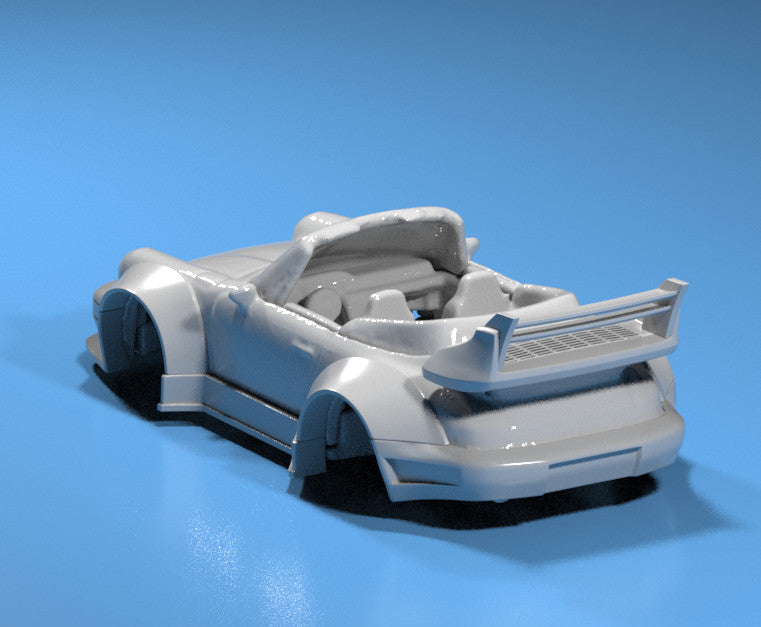 RWB Wide Body Kit for Hot Wheels Porsche 911 Turbo Cabriolet - Resin- 3d Printed
