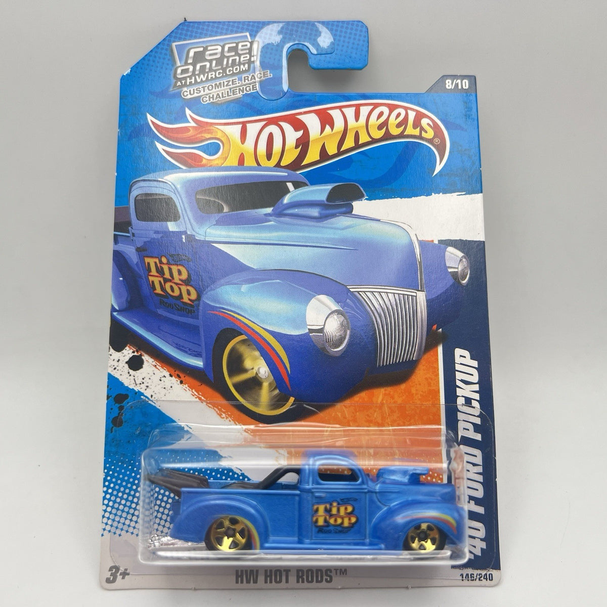 Hot Wheels HW Hot Rods 8/10 Blue '40 Ford Pickup Truck Tip Top 146/240 NEW