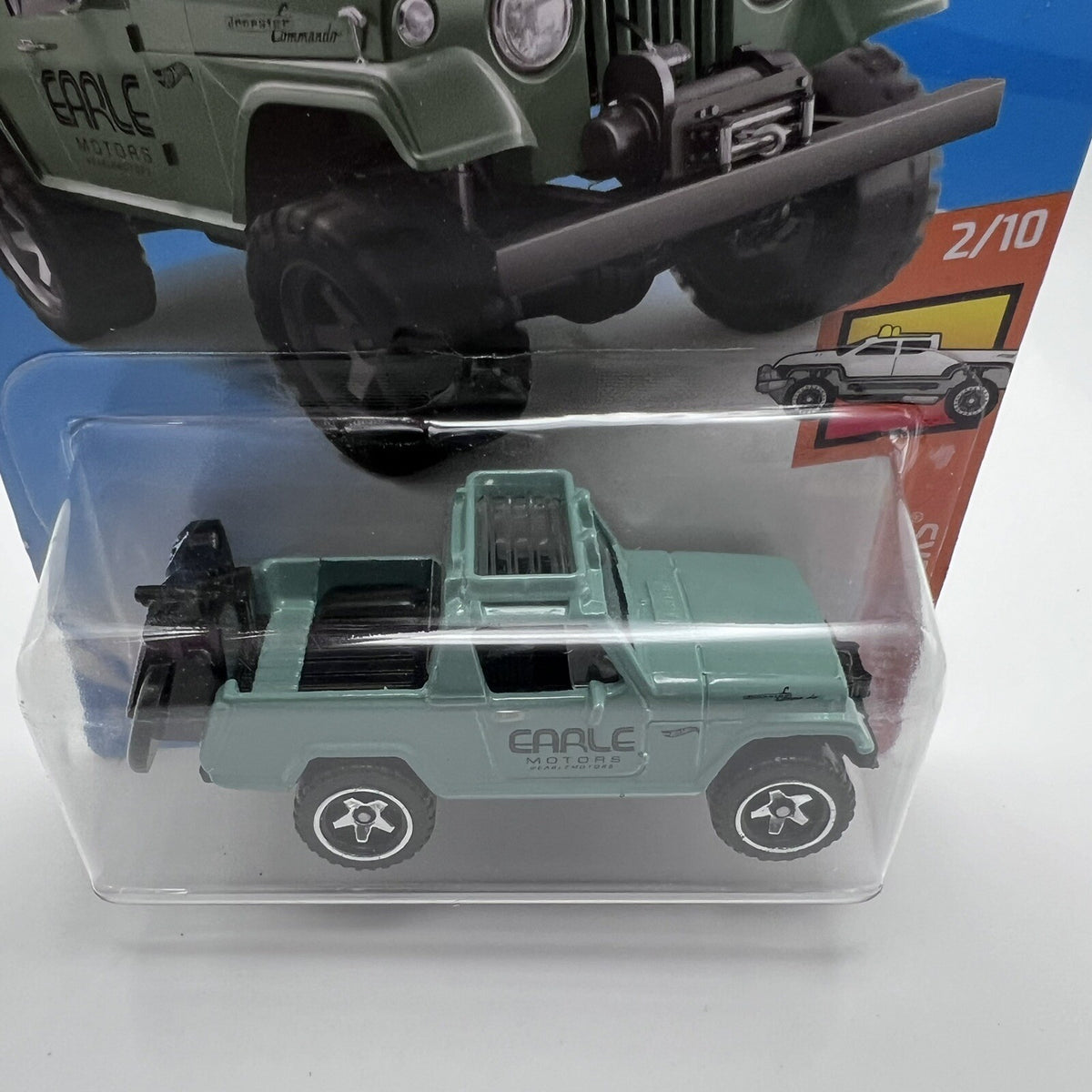 '67 JEEPSTER COMMANDO #84✰green;Earle;motorcycle ✰2019 i Hot Wheels WW case J/K