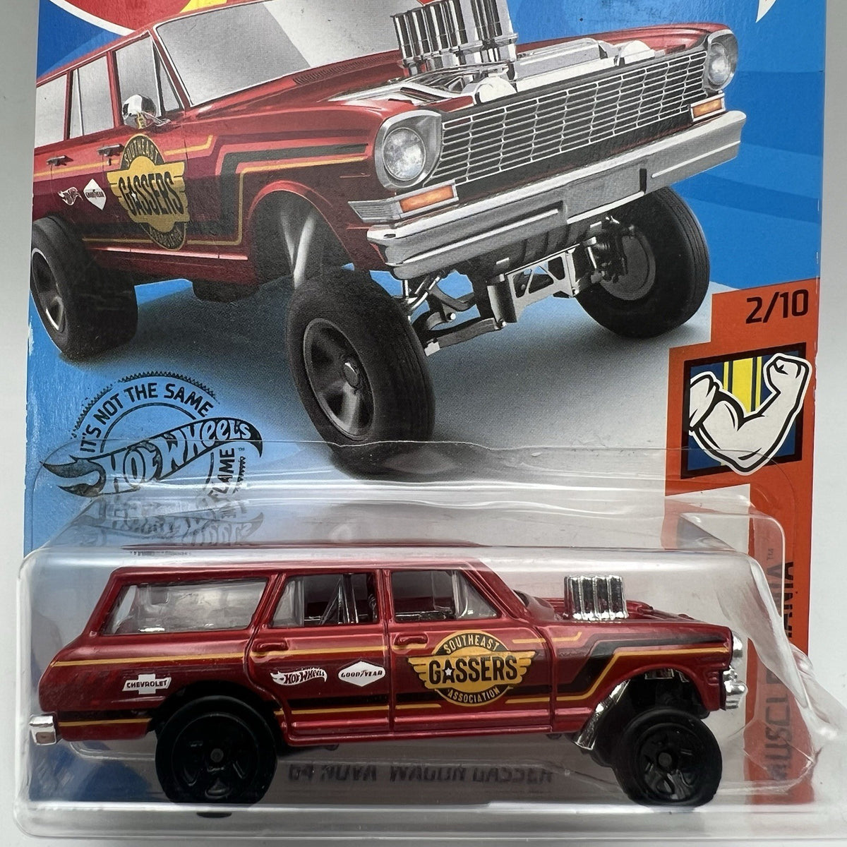 2020 Hot Wheels #174 '64 Nova Wagon Gasser Red HW Muscle Mania 1:64 NIP 5sp