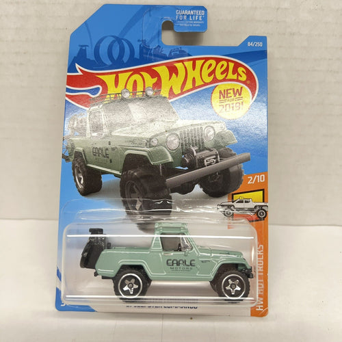 '67 JEEPSTER COMMANDO #84✰green;Earle;motorcycle ✰2019 i Hot Wheels WW case J/K
